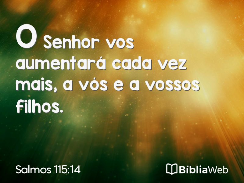 Salmos 115:14 em imagem para compartilhar