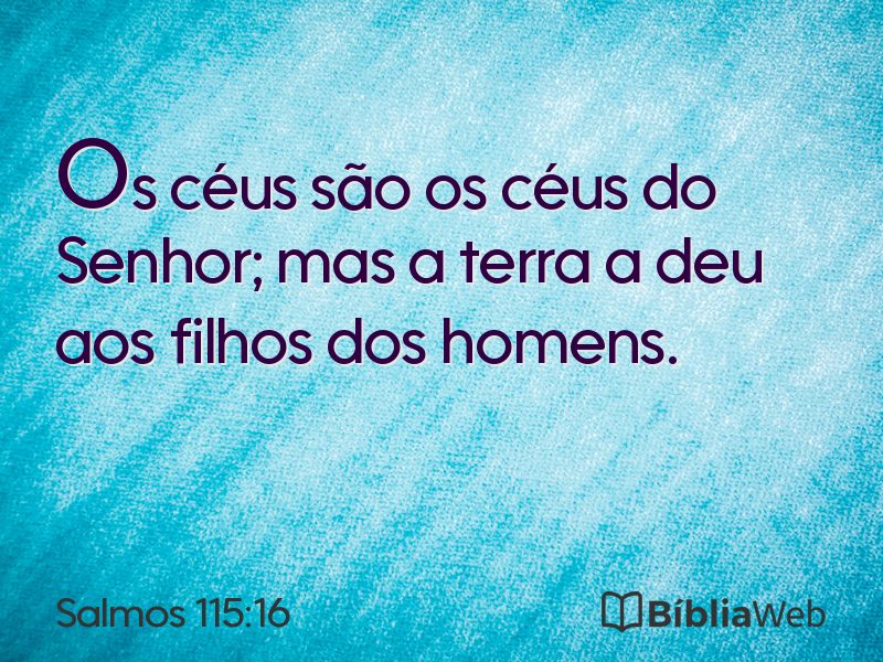 Salmos 115:16 em imagem para compartilhar