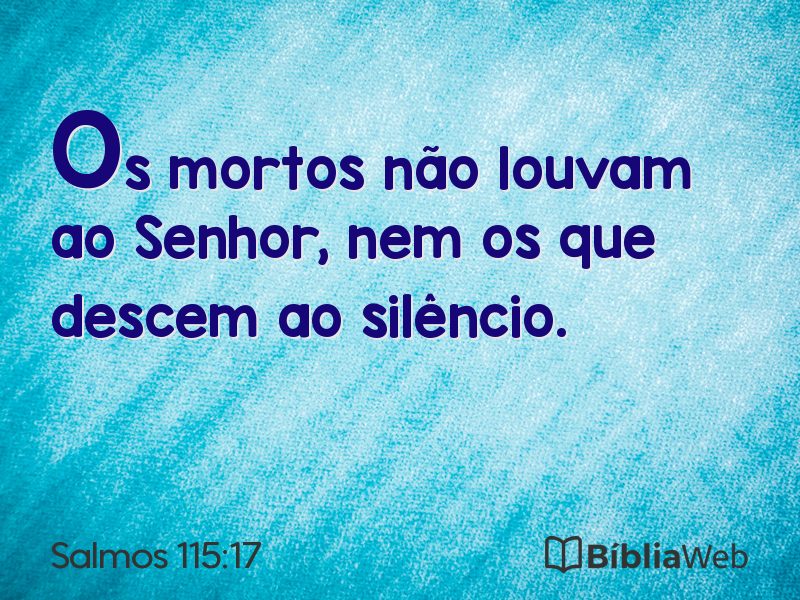 Salmos 115:17 em imagem para compartilhar