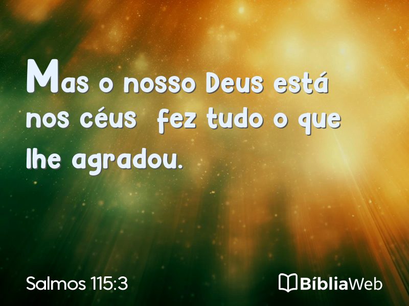 Salmos 115:3 em imagem para compartilhar