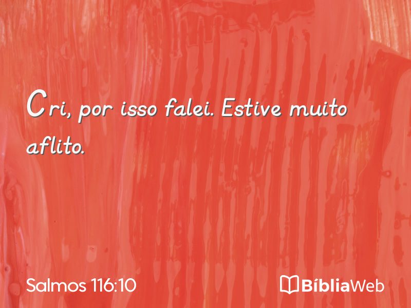 Salmos 116:10 em imagem para compartilhar