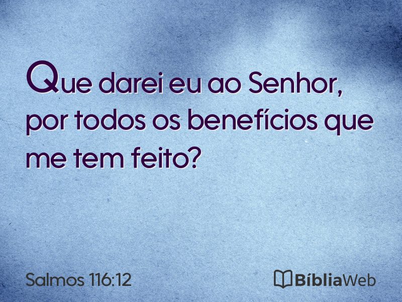 Salmos 116:12 em imagem para compartilhar