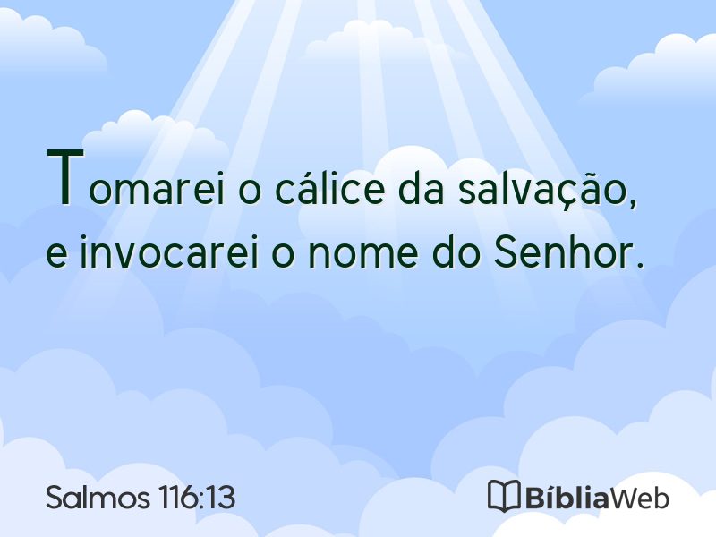 Salmos 116:13 em imagem para compartilhar