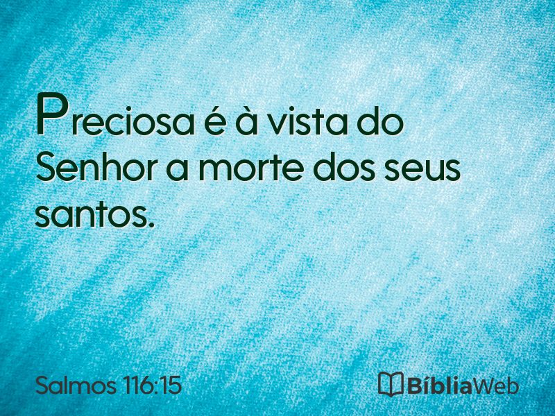 Salmos 116:15 em imagem para compartilhar