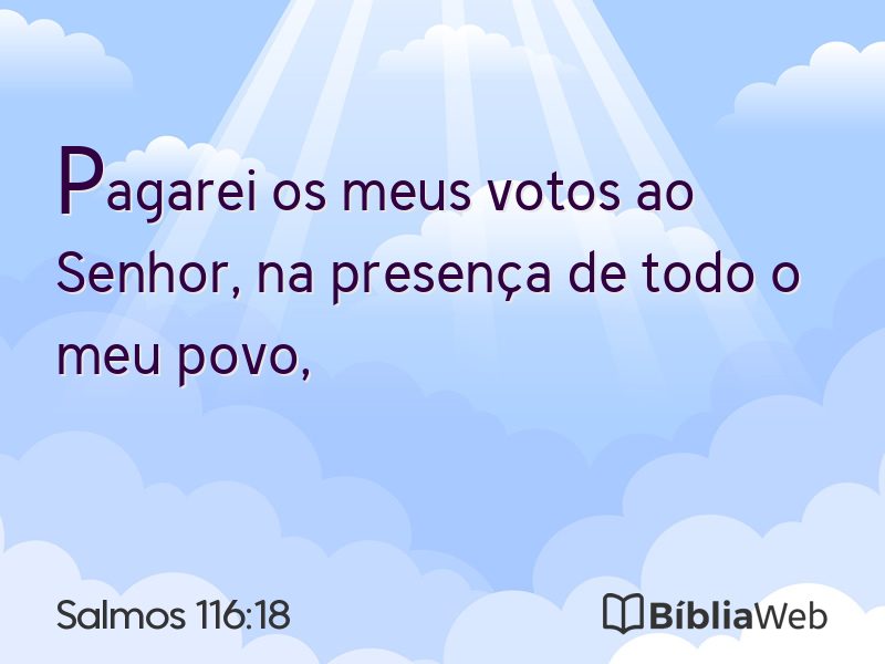 Salmos 116:18 em imagem para compartilhar