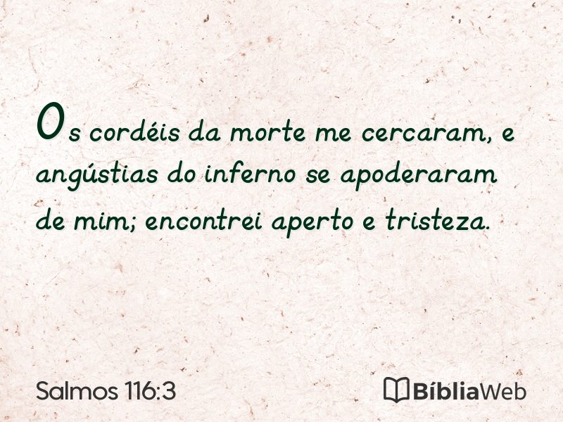 Salmos 116:3 em imagem para compartilhar