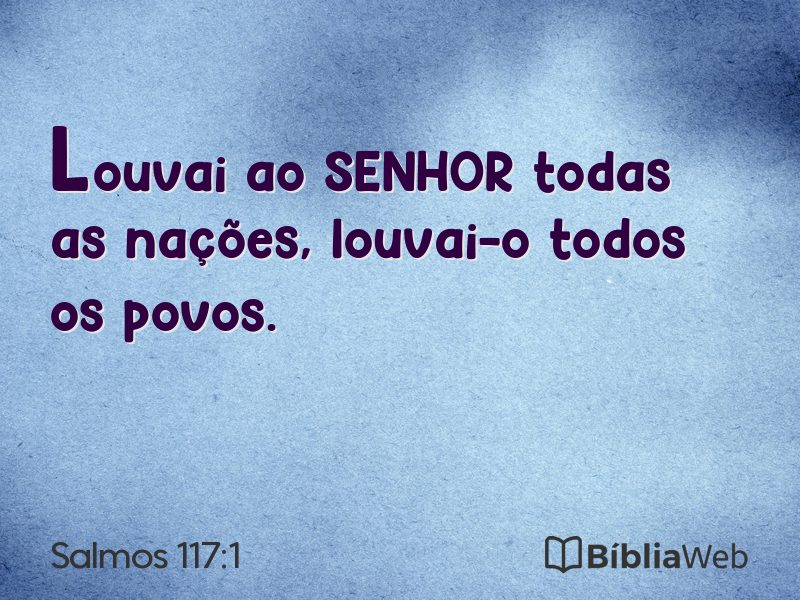 Salmos 117:1 em imagem para compartilhar