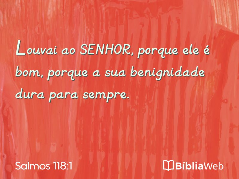 Salmos 118:1 em imagem para compartilhar