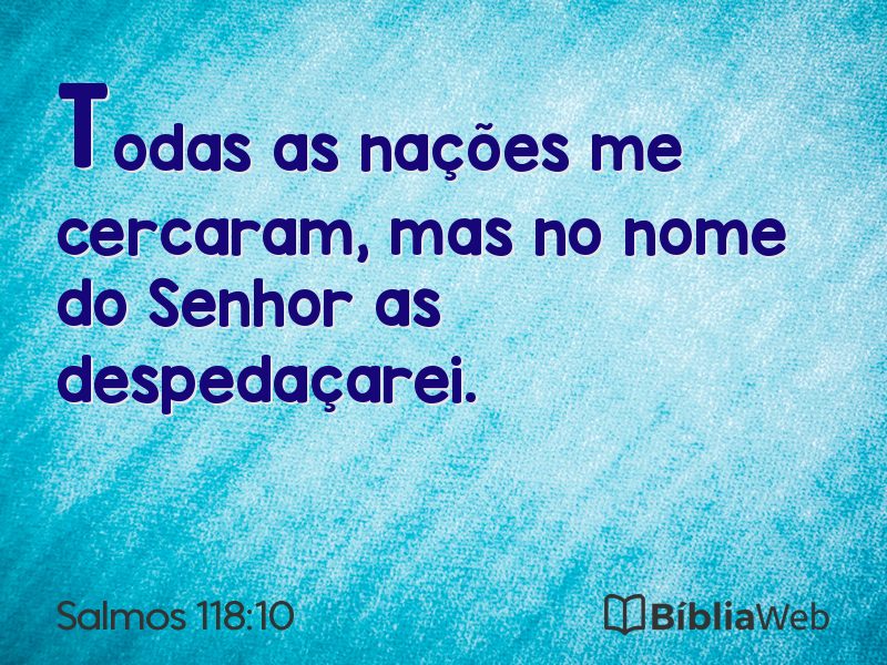 Salmos 118:10 em imagem para compartilhar