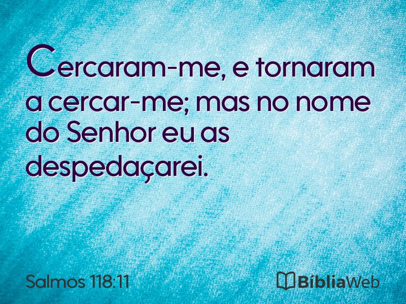 Salmos 118:11 em imagem para compartilhar