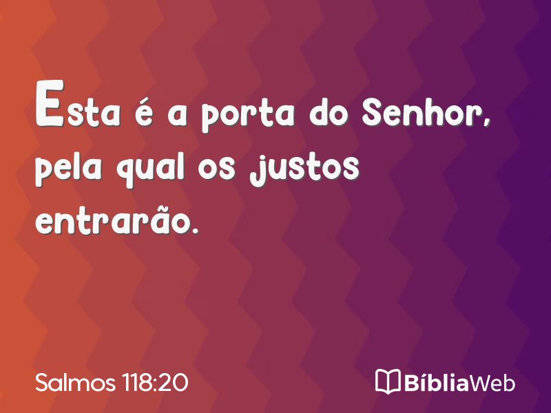 Salmos 118:20 em imagem para compartilhar