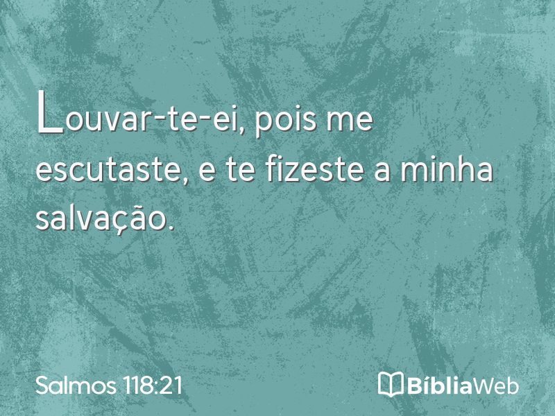 Salmos 118:21 em imagem para compartilhar