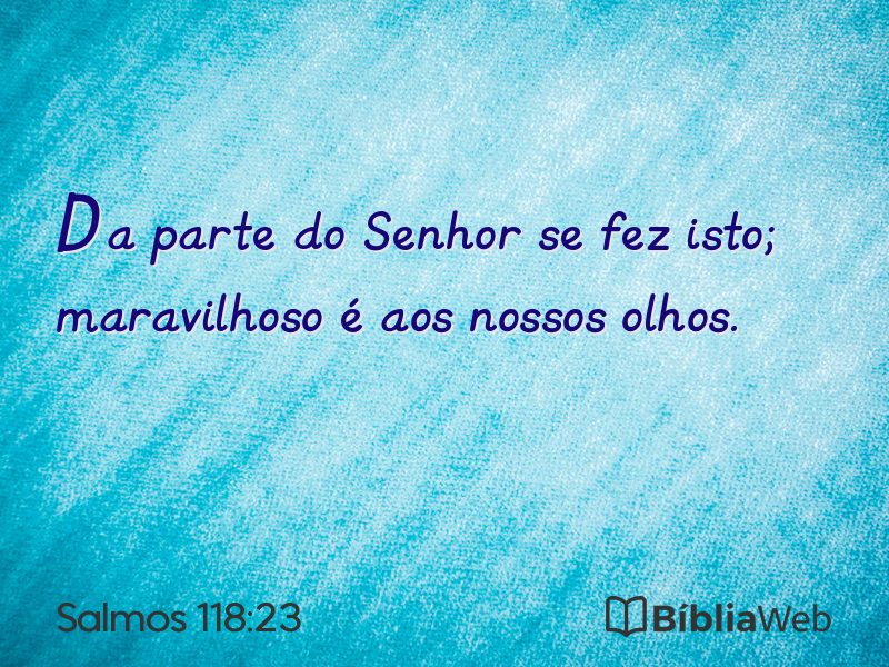 Salmos 118:23 em imagem para compartilhar