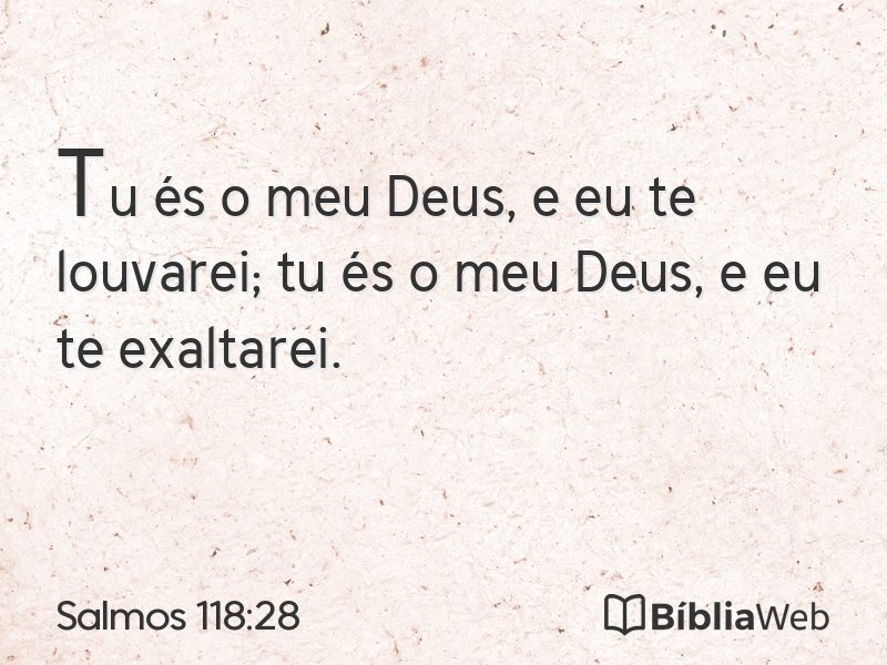 Salmos 118:28 em imagem para compartilhar