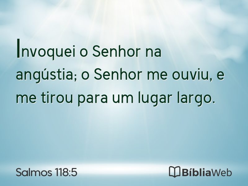 Salmos 118:5 em imagem para compartilhar