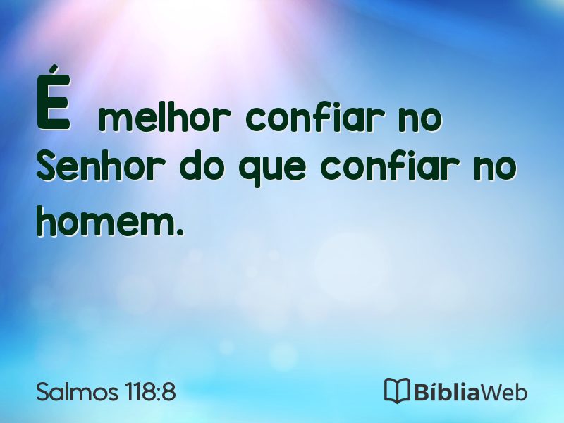 Salmos 118:8 em imagem para compartilhar