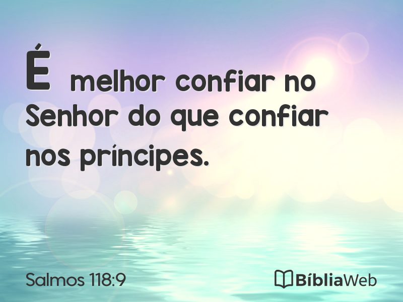 Salmos 118:9 em imagem para compartilhar