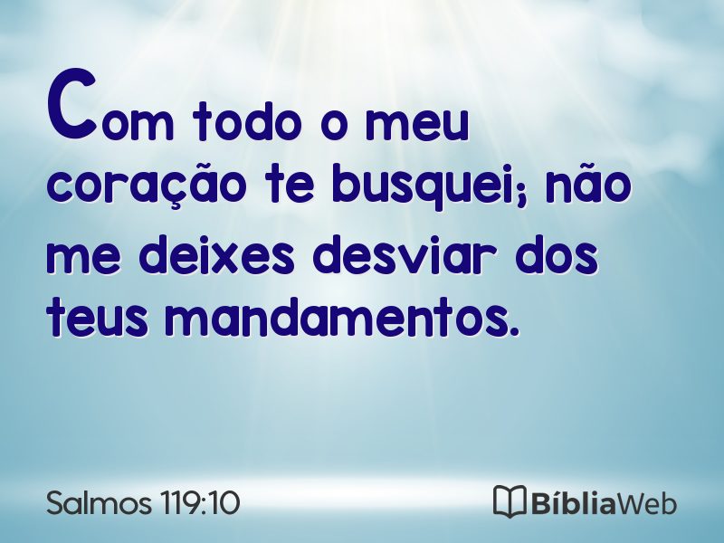 Salmos 119:10 em imagem para compartilhar