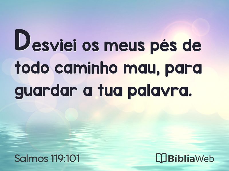 Salmos 119:101 em imagem para compartilhar