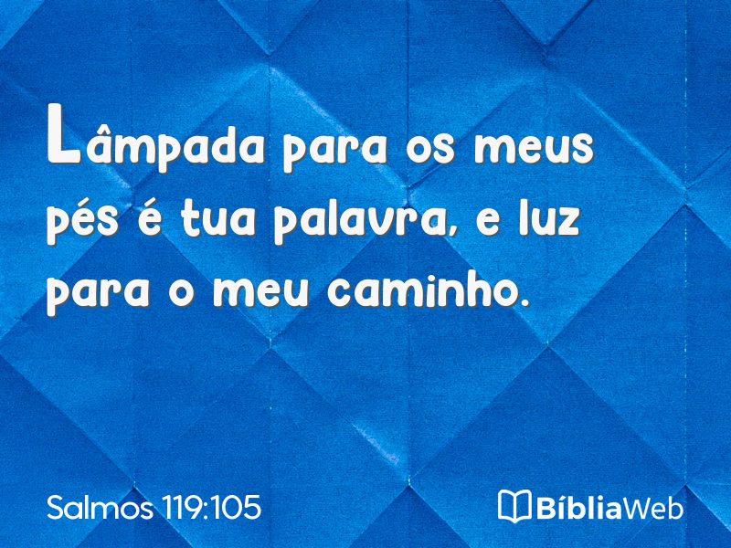 Salmos 119:105 em imagem para compartilhar