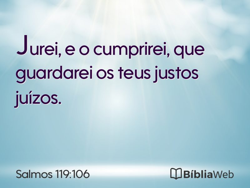 Salmos 119:106 em imagem para compartilhar