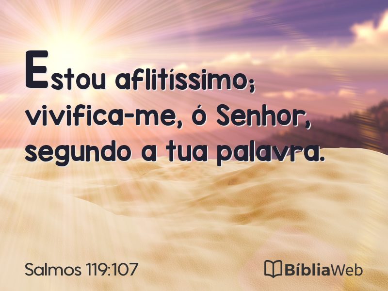 Salmos 119:107 em imagem para compartilhar