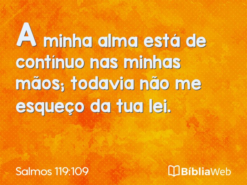 Salmos 119:109 em imagem para compartilhar