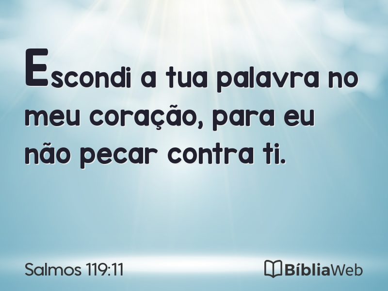 Salmos 119:11 em imagem para compartilhar