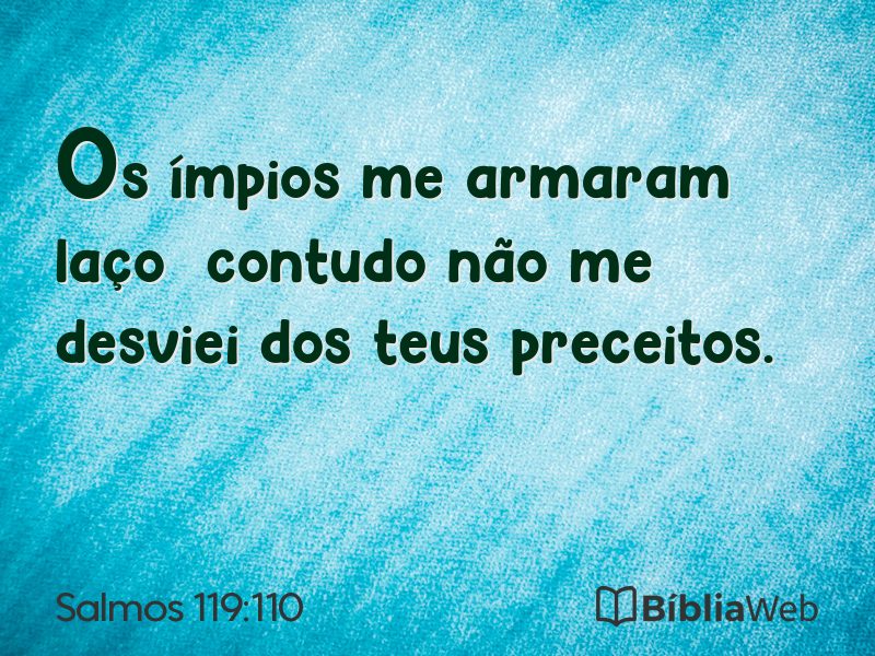 Salmos 119:110 em imagem para compartilhar