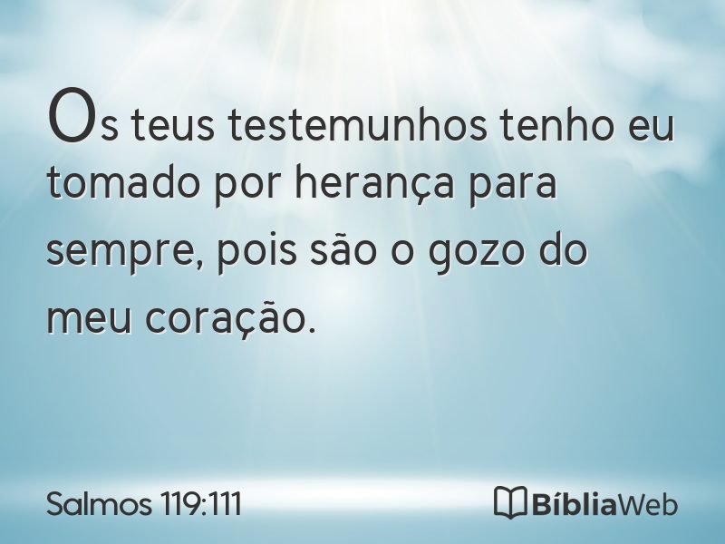 Salmos 119:111 em imagem para compartilhar