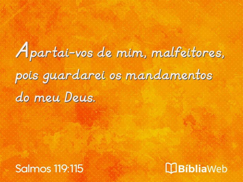 Salmos 119:115 em imagem para compartilhar