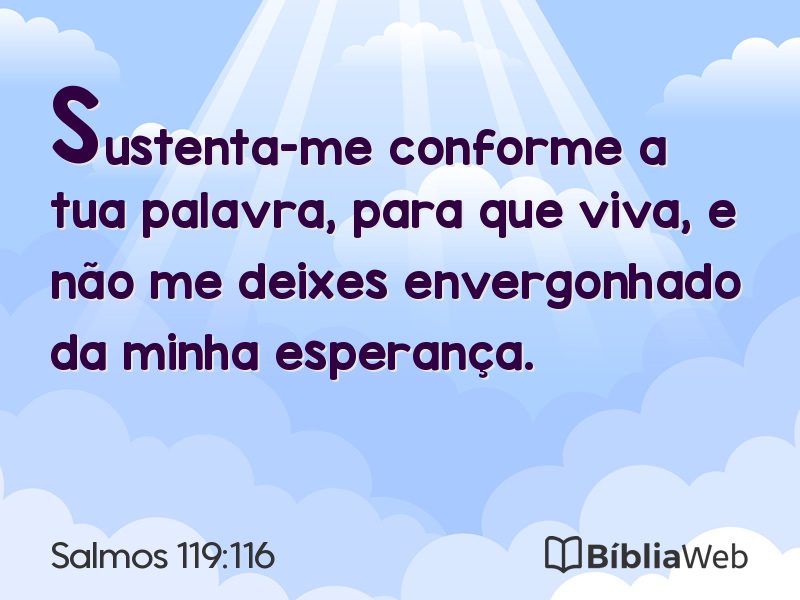 Salmos 119:116 em imagem para compartilhar