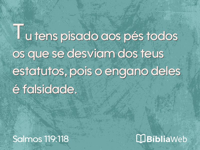 Salmos 119:118 em imagem para compartilhar