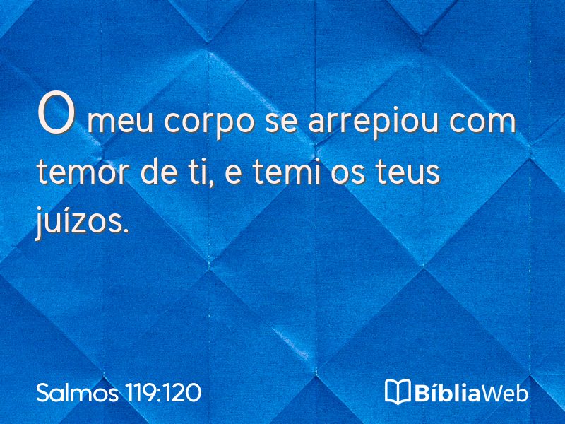 Salmos 119:120 em imagem para compartilhar