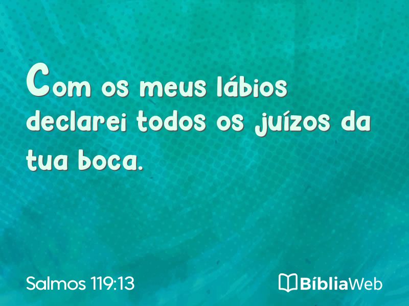 Salmos 119:13 em imagem para compartilhar