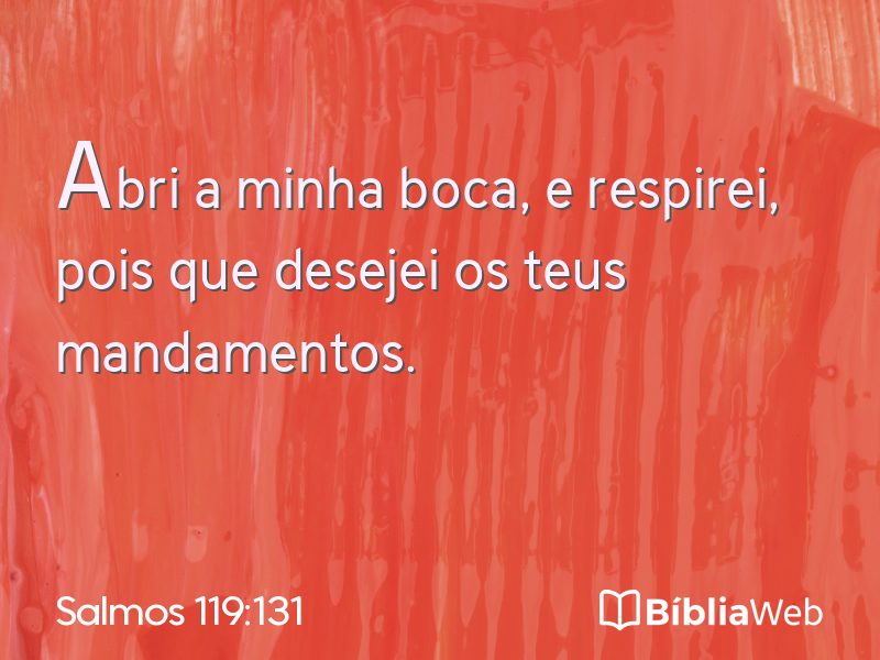 Salmos 119:131 em imagem para compartilhar
