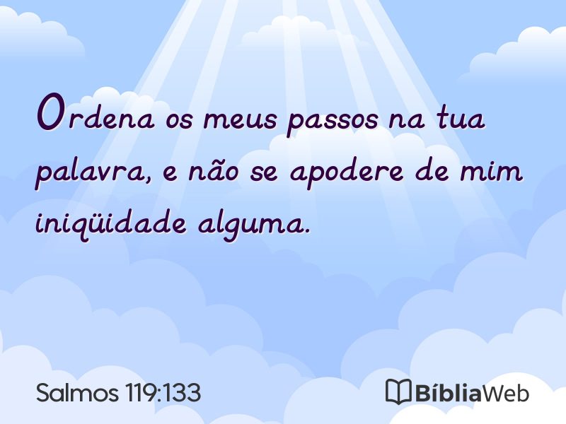 Salmos 119:133 em imagem para compartilhar