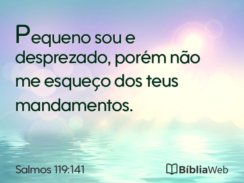 Salmos 119:141 em imagem para compartilhar