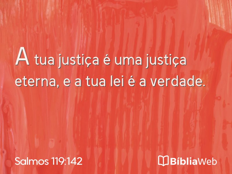 Salmos 119:142 em imagem para compartilhar
