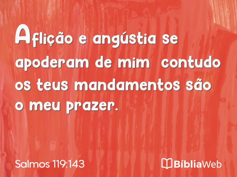 Salmos 119:143 em imagem para compartilhar