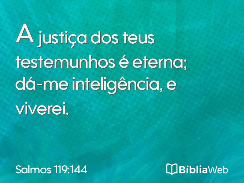 Salmos 119:144 em imagem para compartilhar