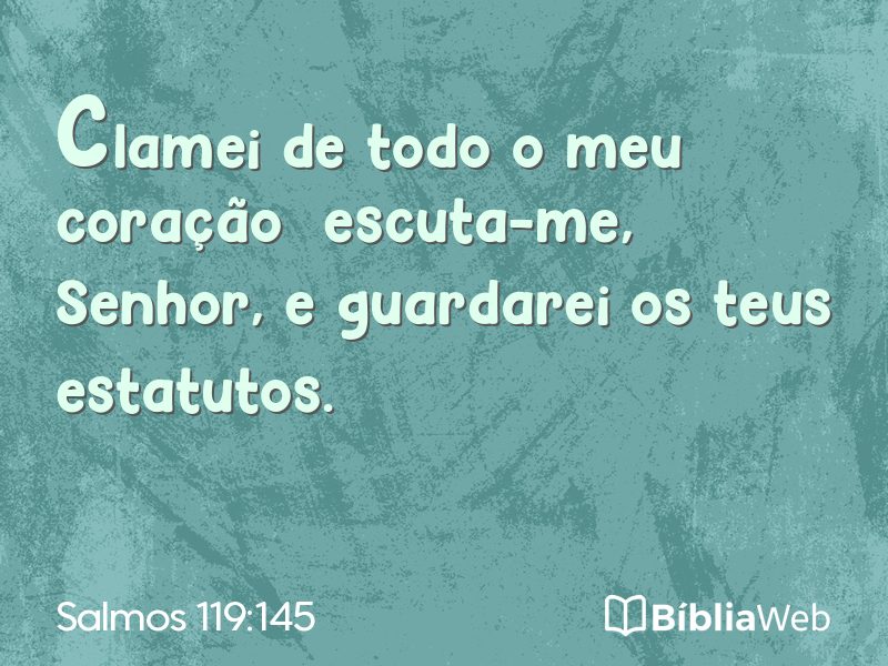 Salmos 119:145 em imagem para compartilhar