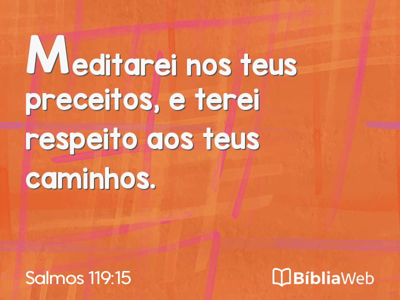 Salmos 119:15 em imagem para compartilhar