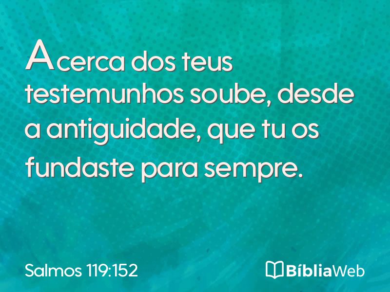 Salmos 119:152 em imagem para compartilhar