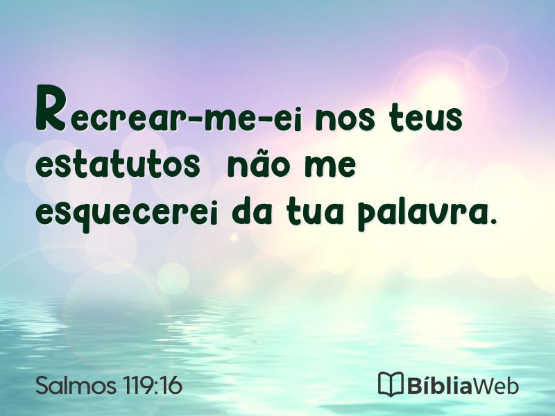 Salmos 119:16 em imagem para compartilhar
