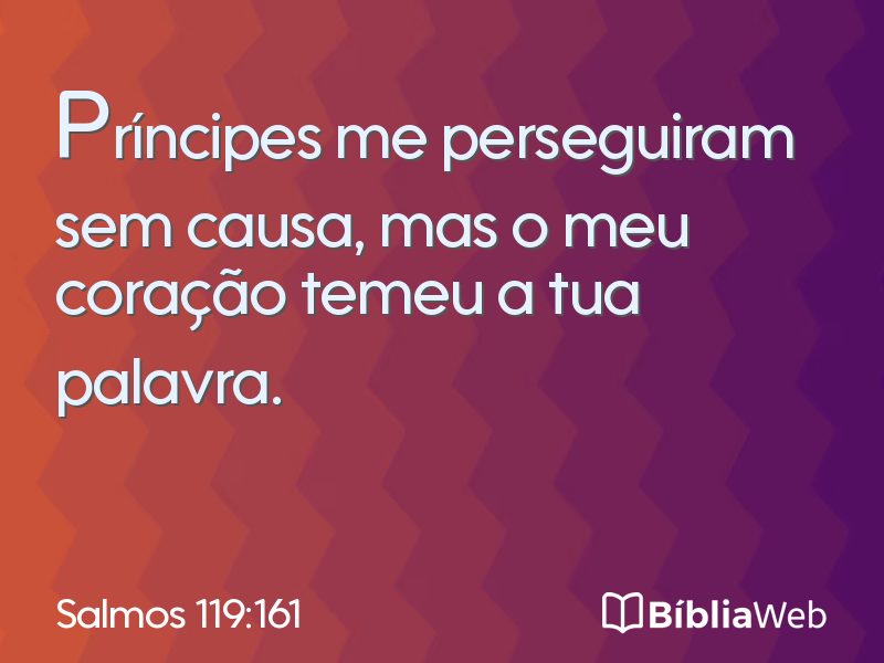 Salmos 119:161 em imagem para compartilhar