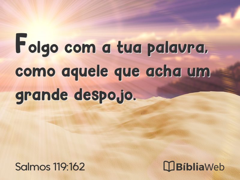 Salmos 119:162 em imagem para compartilhar