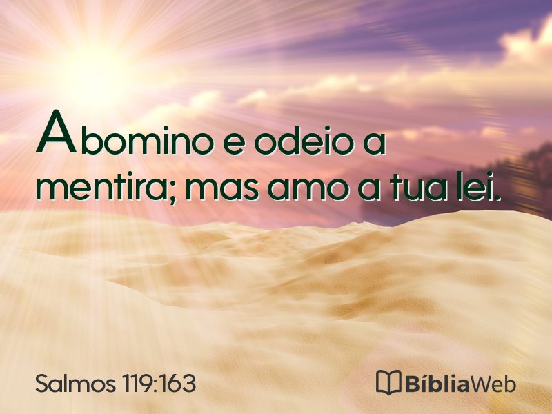 Salmos 119:163 em imagem para compartilhar