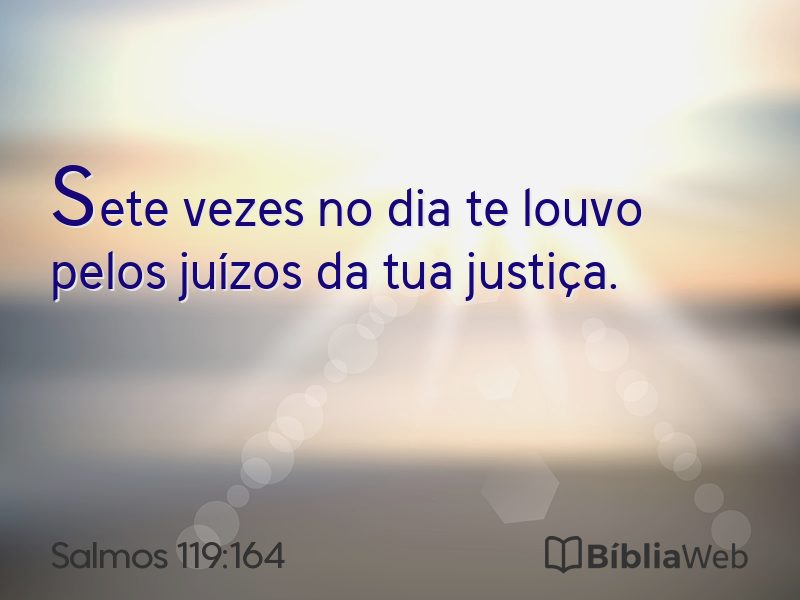 Salmos 119:164 em imagem para compartilhar