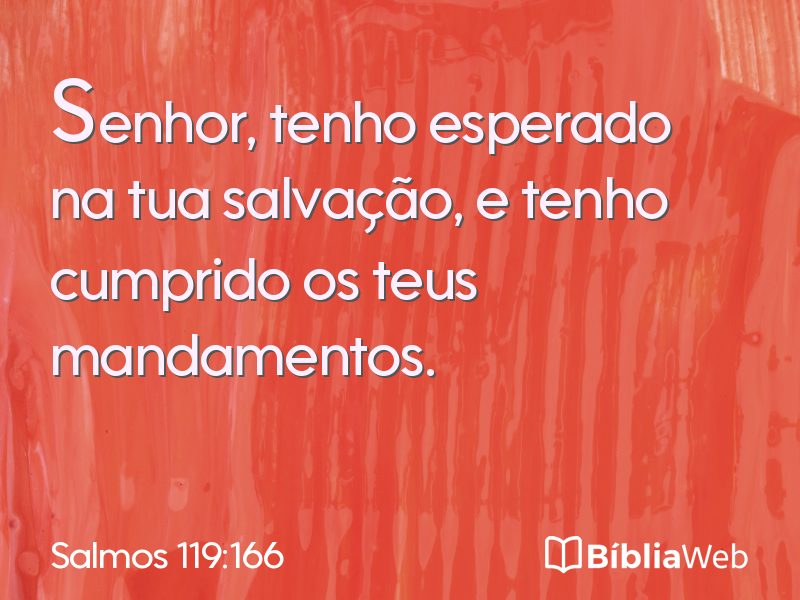 Salmos 119:166 em imagem para compartilhar